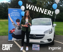 ingenie hands over the keys to FirstCar’s lucky new driver