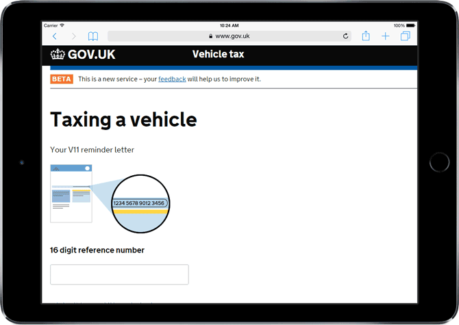 Tax your car online