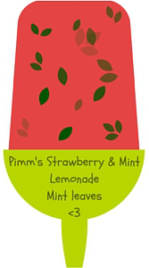 Pimm's Strawberry & Mint ice lollies